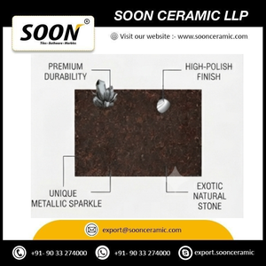 Dalles de granit naturel brun Galaxy de qualité export indienne, polies, durables, écologiques, modernes, grandes, pour escaliers, cheminées, éviers - Product Image 4