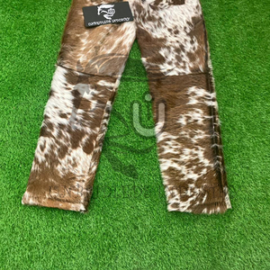 UNBRIDLEDS INDUSTRY 2026 Pantalon évasé unisexe en cuir véritable de vachette pleine fleur pour homme, hiver, audacieux, élégant, coupe cloche, élastique - Product Image 5