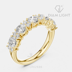 Bague de fiançailles en or blanc 14 carats avec diamant de laboratoire de 1,95 carat, coupe ronde, bague de mariée, certifiée IGI, bijoux fins, cadeau - Product Image 6