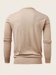 เสื้อคาร์ดิแกนถักทรงเข้ารูป คอวี สำหรับผู้ชาย ติดกระดุม สไตล์ลำลอง/ทำงาน/ธุรกิจ ขายส่ง เสื้อไหมพรม จั๊มเปอร์ OEM - Product Image 2