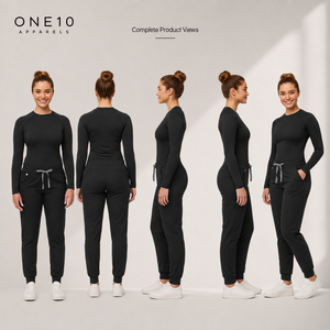 Haut de sport pour femme à manches longues et col rond, coupe ajustée, personnalisable avec logo, écologique, fournisseur OEM - Product Image 3