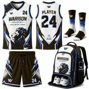 Ensemble d'uniformes de basketball de haute qualité pour équipe, en polyester respirant par sublimation, grandes tailles, kit d'uniformes de basketball pour équipe - Product Image 5