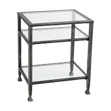 End <b>Table</b>, 2-Tier Beside <b>Table</b> with Mesh Shelf, Sofa <b>Side</b> <b>Table</b> with Tempered Glass Top,for Bedroom, Living Room, - Product Image 2
