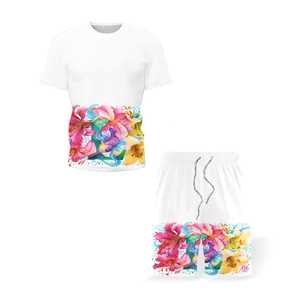 Men's Blue Green <b>Butterfly</b> Print T-Shirt and Shorts Set Crew Neck Casual Summer Wear Breathable Polyester Spandex Knitted - Product Image 4