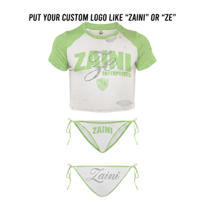 Nouveau bikini deux pièces taille haute, décolleté plongeant, sans bretelles, style européen et américain, sexy, couleur unie, 100% polyester, fermeture boutonnée sur le devant - Product Image 1