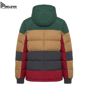 เสื้อแจ็คเก็ตพัฟเฟอร์ผู้ชายคุณภาพสูงแบบ OEM แจ็คเก็ตฤดูหนาวมีฮู้ด สีเขียวฟอเรสต์ สีกากี สีชาร์โคล และสีเบอร์กันดี - Product Image 2
