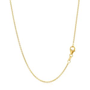 Catena a Maglia Cavo in Oro Giallo 14k, 1.2mm, Bracciale e Catena alla Moda - Product Image 3