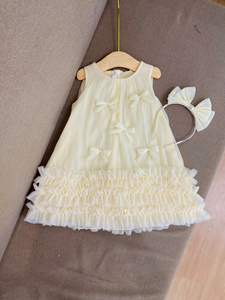 Vestido Casual de Verano Transpirable y Ecológico Personalizable para Niñas de 1 a 10 Años, Sin Mangas, Poliéster/Algodón, OEM/ODM - Product Image 2