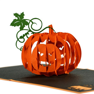 Fantasma de Halloween calabaza personalizada 3D tarjeta de felicitación emergente para coleccionar trato o truco - Product Image 2