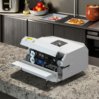 Machine de scellage de bureau compacte électrique automatique en acier inoxydable pour sacs plastiques et films de boissons, 60-80 scellages/min, chauffage rapide