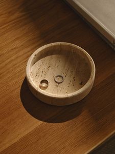 Heavy Duty Travertine Marble Pet Bowl For Pets Natural Stone Feeding Dish For Stable Food And Water Use - Product Image 3
