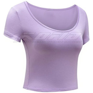 Camiseta Corta Premium para Mujer, de Algodón, Corte Ajustado, Manga Corta, Verano, Informal, para Gimnasio, Ejercicio, Transpirable, Suave y Elegante - Product Image 2