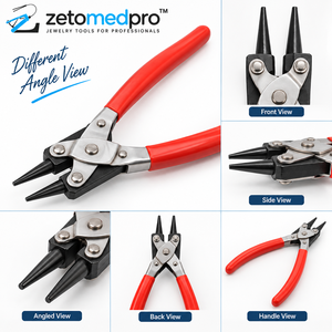 Parallel <b>Nose</b> Pliers Stainless Steel PVC Grip Jewelry Making Watch Optical Bending Wrapping Tool 203mm 8 Inch ZetomedPro - Product Image 5