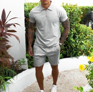 Popular European and American Men's Short Sleeved Shorts Casual Two-piece <b>Set</b> - Product Image 2