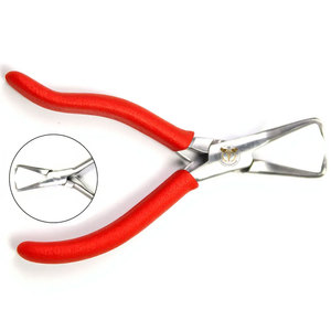 Pinzas para Remover Extensiones de Cabello, Mango Negro, Diseño con Ranuras Horizontales, Herramienta Profesional para Remover Anillos Micro y Nano - Product Image 6