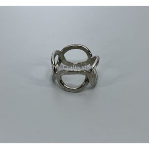 Anillo para Servilletas de Aluminio Plateado Moderno, Nuevo Diseño en Stock, Elegante Accesorio de Mesa, Decoración para Mesa de Comedor, Porta Servilletas para Bodas y Fiestas - Product Image 1