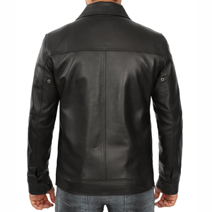 Chaqueta de Cuero para Hombre, Diseño Único y Moderno, Cuello Alto, Hecha en Pakistán, 2026, la Más Popular, de Alta Calidad y Personalizada - Product Image 1