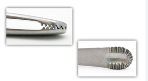 Pinzas de tejido rusas de 6 pulgadas con puntas redondas dentadas de acero inoxidable, la mejor calidad a precio mayorista, proveedor de Pakistán. - Product Image 3