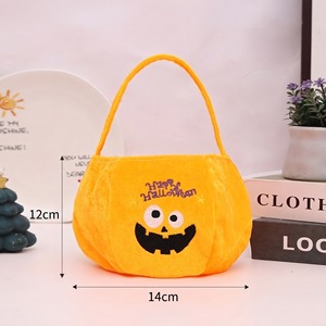 Bolsas de Peluche para Dulces de Halloween al por Mayor, Diseño de Bruja, Vampiro y Gato, Reutilizables, Cestas para Niños, Decoración para Fiestas - Product Image 1