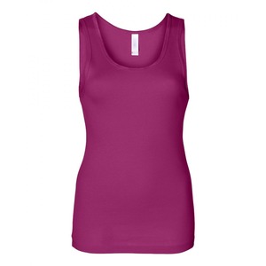 Camiseta sin mangas de punto con cuello redondo para mujer, color blanco, informal, de color liso, longitud regular - Product Image 3