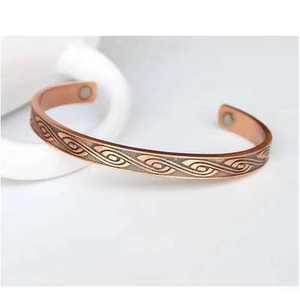 Bracelet ouvert ajustable de style ethnique bohème, de qualité supérieure, fait à la main, cadeau de la Saint-Valentin pour hommes et femmes, inspiré par l'amour - Product Image 3