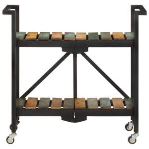 Carrito de Cocina de Madera Reciclada Sólida 34.2"x14.2"x31.9" Islas y Carritos de Cocina - Product Image 2