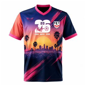 Camiseta de Fútbol Estilo Los Ángeles 2026, Camiseta de Fútbol para Fanáticos de Sunset City, Transpirable, Sublimada, Personalizada - Product Image 1