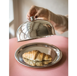 Cubierta para Plato de Comida China de Acero Inoxidable Plateado, Diseño Exclusivo, Alta Calidad, para Decoración de Mesa - Product Image 4