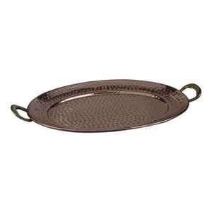 Copper Serving <b>Tray</b> Oval Shape Eco-Friendly <b>Dinner</b> Table Plate/Dish/<b>Tray</b> Dishwasher Safe & Best quality Item - Product Image 1
