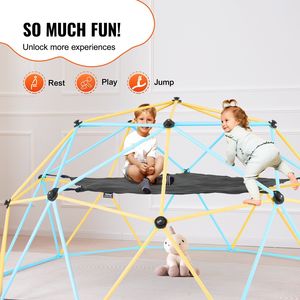 Amaca da 10 piedi per arrampicatore a cupola accessorio esterno struttura portante 350 libbre pentagono giungla palestra-amaca solo - Product Image 3