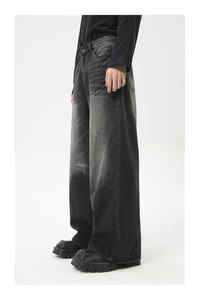 กางเกงยีนส์ขายาวเต็มตัวสำหรับผู้ชาย, กางเกงยีนส์ทรงตรงน้ำหนักเบาลายท้องฟ้าสีน้ำเงิน - Product Image 3