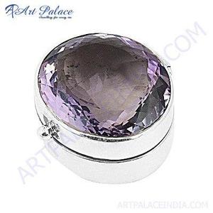 Boîte en argent sterling 925, boîte en argent antique, boîte en argent décorative boîte en pierres précieuses améthyste - Product Image 3
