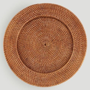 Assiette de service en rotin tressé à la main, set de table en osier naturel pour la décoration de table de mariage, assiette de service écologique - Product Image 3