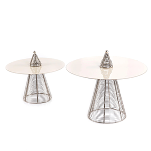 Soporte de aluminio decorativo para tartas, fabricado por OEM, para una presentación llamativa de postres en la mesa. - Product Image 2