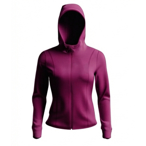 Sudadera con Capucha Azul Marino para Mujer, con Cierre, Manga Larga, Tejida, de Secado Rápido, Poliéster, para Otoño - Product Image 6