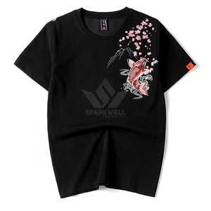 Men's <b>Black</b> <b>T</b>-<b>Shirt</b> Short Sleeve O-Neck Regular Fit Cotton Photo Print Front Street Style Graphic Pattern Breathable Jersey - Product Image 2