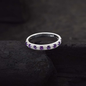 Solid <b>925</b> Sterling <b>Silver</b> Purple Amethyst Gemstone Wedding <b>Ring</b> Perfect Christmas Gift Fine Jewelry For Girlfriends And Promises - Product Image 2