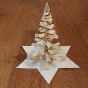 Handmade Wooden Christmas <b>Tree</b> <b>Ornament</b>, Natural Rustic Wood Holiday <b>Tree</b> Decoration for Tabletop Display, Christmas Party, Home - Product Image 6
