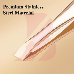 Pince à épiler pour sourcils en acier inoxydable couleur or, outil de maquillage de haute précision pour le modelage des sourcils et l'épilation - Product Image 3