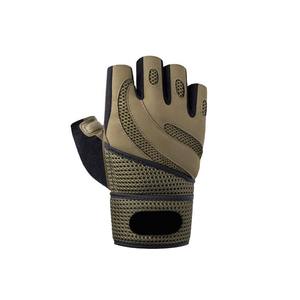 Qaswa Sports Leather Half Finger Gym <b>Gloves</b> Breathable Non-Slip for Closure Unisex Hand Grips for Fitness Weightlifting - Product Image 3