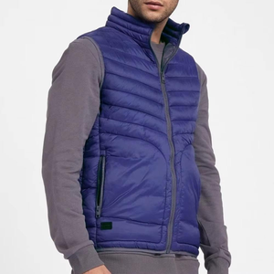 Chaleco Acolchado con Capucha para Hombre, Color Beige Claro, Sin Mangas, Chaqueta de Verano con Cierre Frontal, Informal, Impermeable, Ecológico, Térmico - Product Image 5