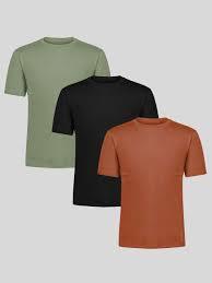 Camiseta de Punto Jersey de Manga Corta, Corte Regular, 320g, Simple, Elegante, de Algodón Suave, Cuello Redondo, Ecológica, para Hombre, Casual - Product Image 2