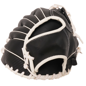 Guante de Béisbol Negro para Diestros, Estilo Clásico, Equipo de Entrenamiento Resistente, Color Sólido, Cordones Blancos - Product Image 6