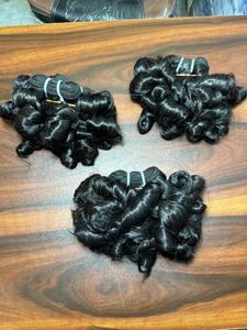 Extensión de cabello humano rizado hinchable para bebé de movimiento suave con textura natural de rebote ligero Suministro a granel de fábrica: no permanente - Product Image 4