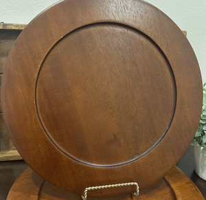 Al por mayor: Plato base de madera para boda, vajilla marrón, diseño clásico pulido hecho a mano, platos clásicos marrones - Product Image 5