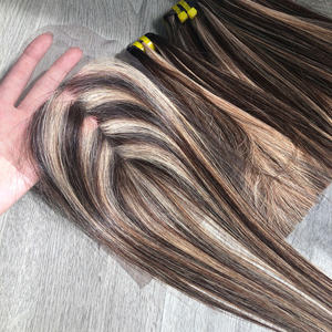 Extensiones de cabello humano de color marrón Rubio piano de hasta 30 pulgadas de cabello virgen crudo - Product Image 3