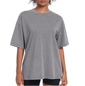 Camiseta Casual Vintage para Mujer, Lavado Ácido, de Alta Calidad, 100% Algodón, Transpirable - Product Image 6