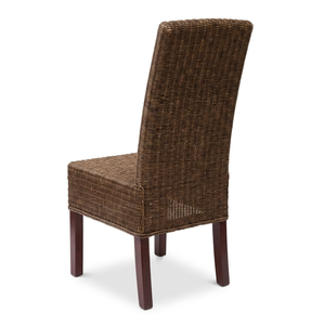 Modern Handwoven Rattan <b>Dining</b> <b>Chair</b> High Back Wooden Legs Restaurant Cafe Hotel Wholesales Natural Wicker <b>Chairs</b> - Product Image 2