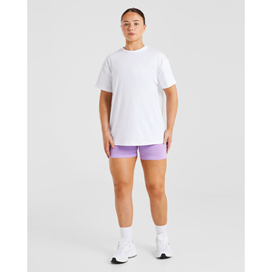 2026 Women <b>White</b> Crew Neck Women Summer <b>Set</b> Regular Fit Short Sleeve Solid Color Casual Loose Cotton Top Summer Wear - Product Image 2