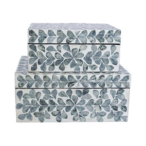 Boîte de rangement/boîte à bijoux/boîte cadeau en nacre à motifs mosaïques de luxe, décoration intérieure, vente en gros Vietnam - Product Image 3